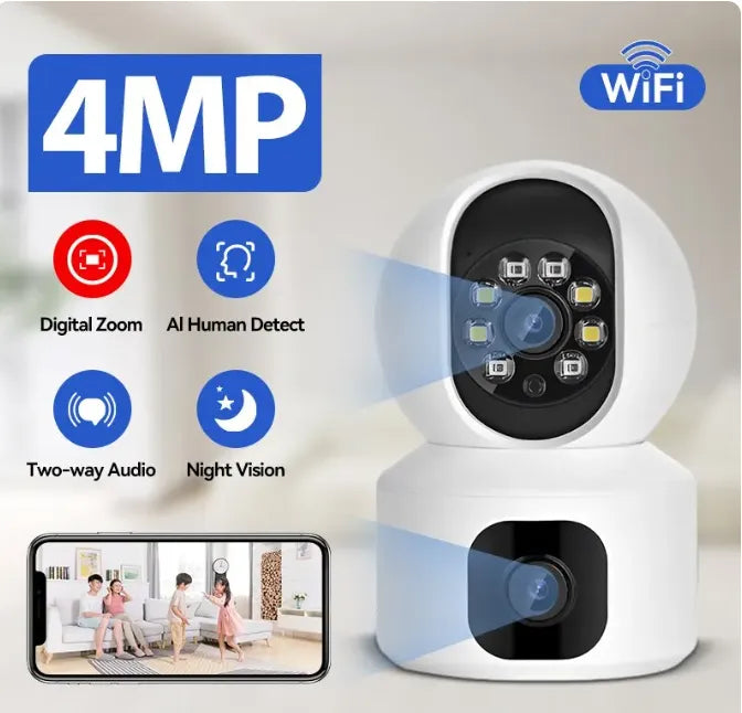 DUAL LENS - 4MP- CCTV - CCTV CAMERA – WIFI CAMERA